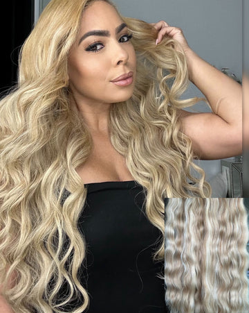 Blonde Swirl Wavy Bundle