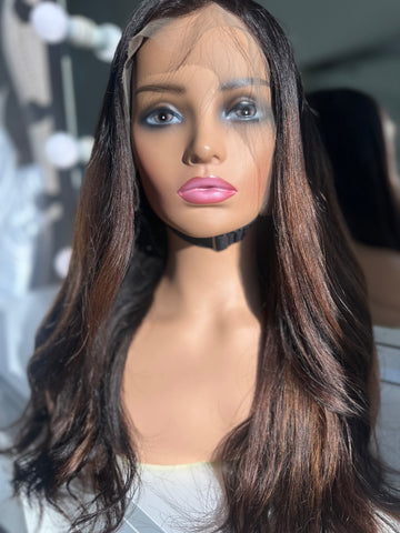Custom Colored: HD Indian Wavy Frontal Wig 13x6 20"
