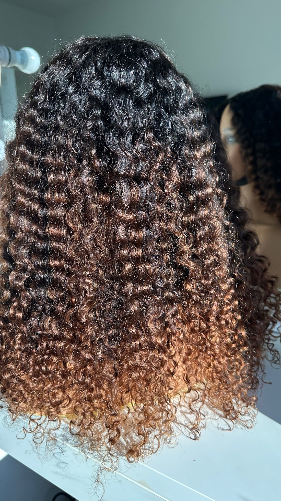 Custom Colored: HD Brazilian Curly Closure Wig 5x5 20"