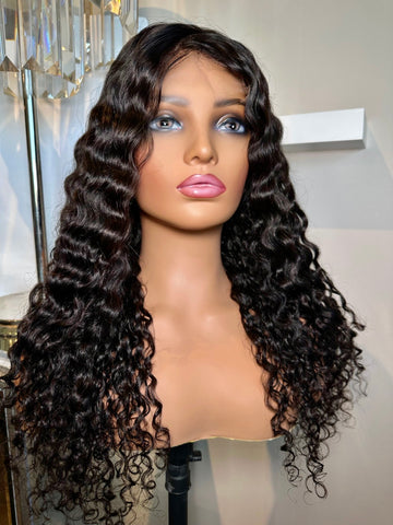HD Indian Curly Closure Wig 5x5