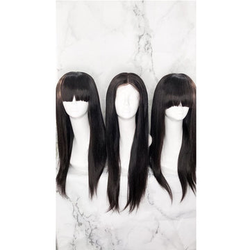 MALAYSIAN STRAIGHT BANG HD CLOSURE WIG 5X5 Natural 1b