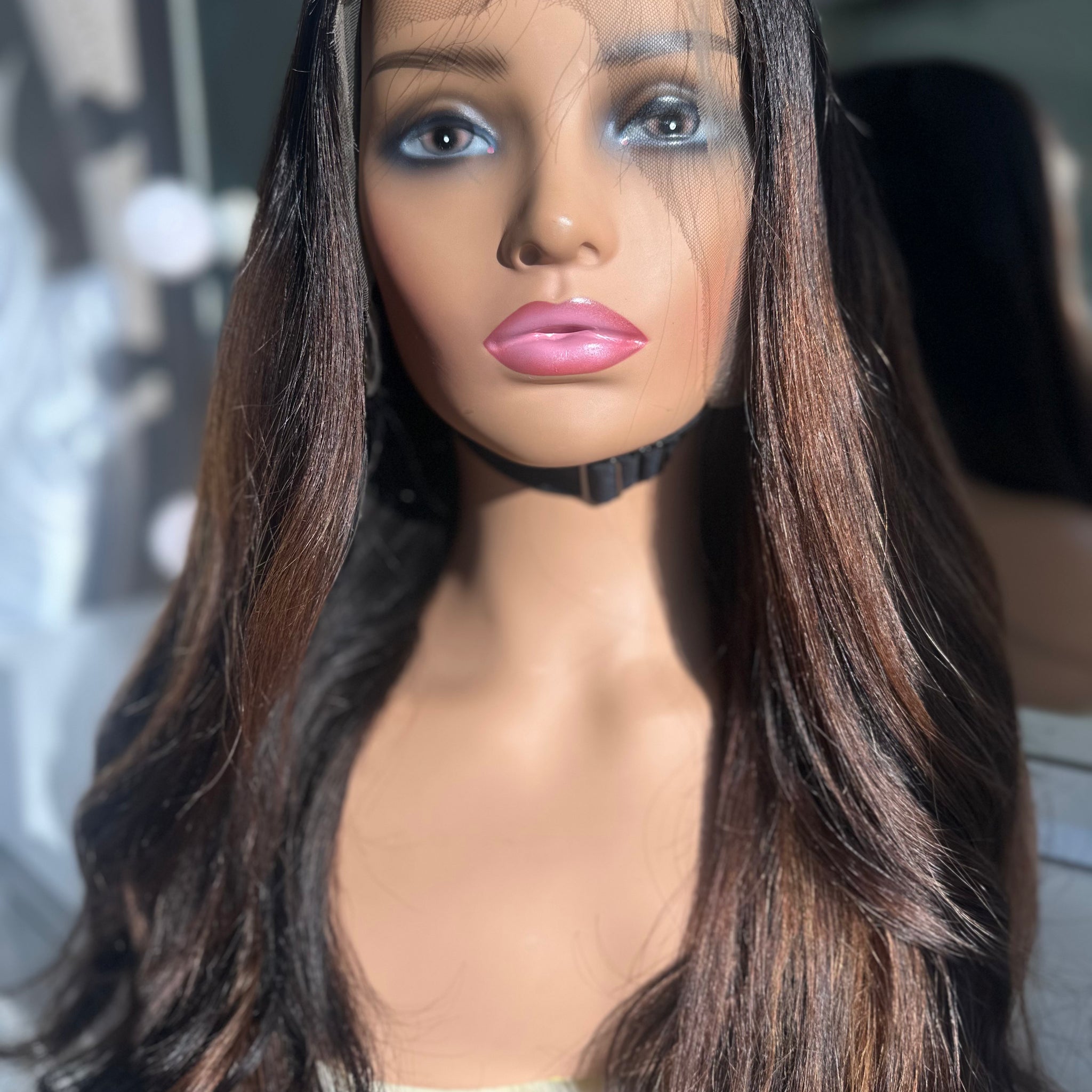 CUSTOM COLORED: HD INDIAN WAVY  FRONTAL WIG 13X6 20"