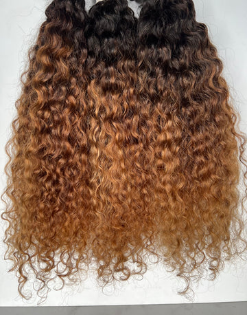 Ombre: Brazilian Curly Bundle Custom Colored