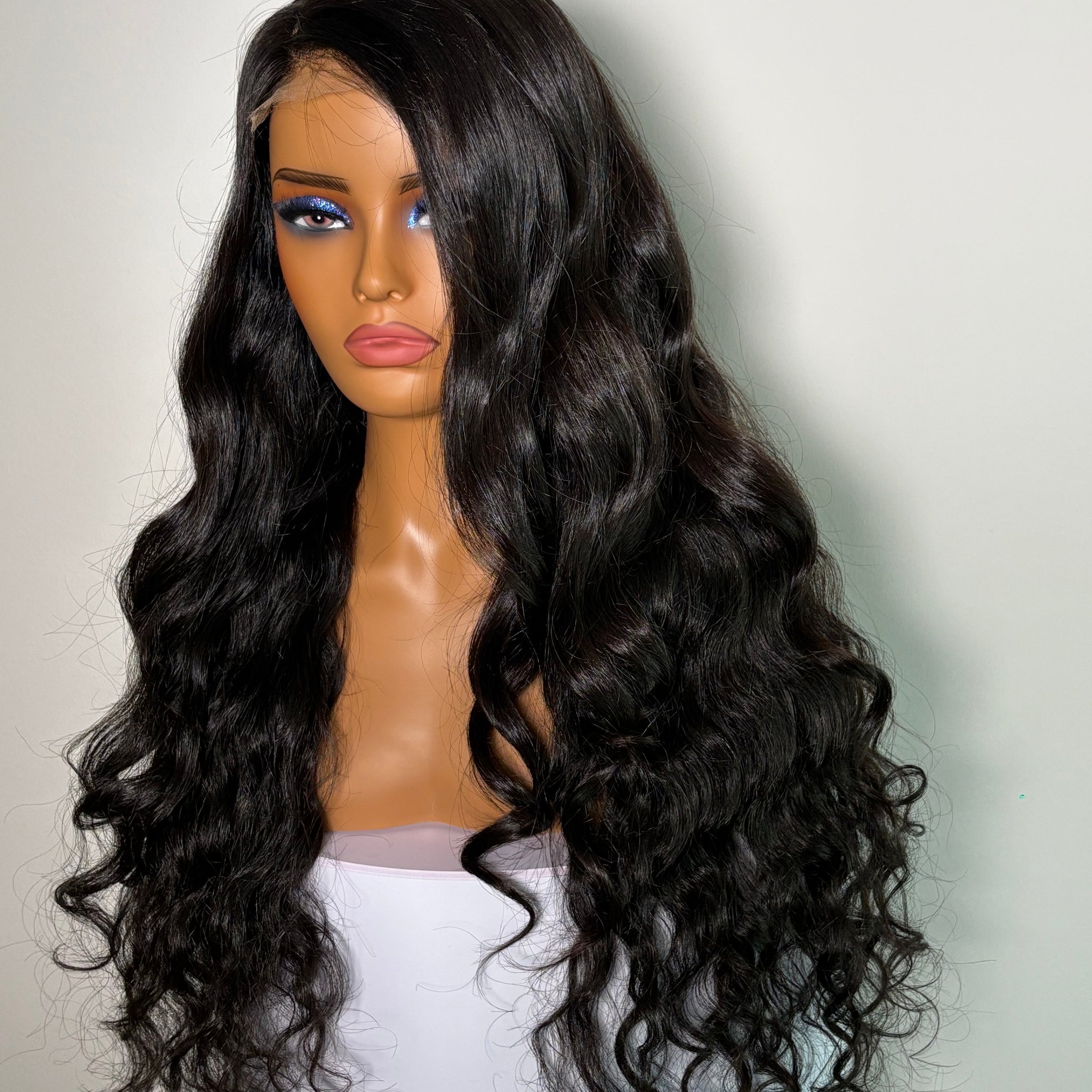 Indian Wavy HD Closure Wig 5x5 Natural 1b