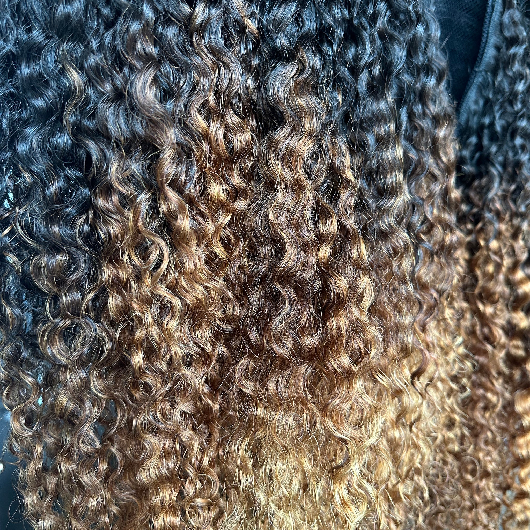 Ombre’: Brazilian Curly Ponytail Custom Colored