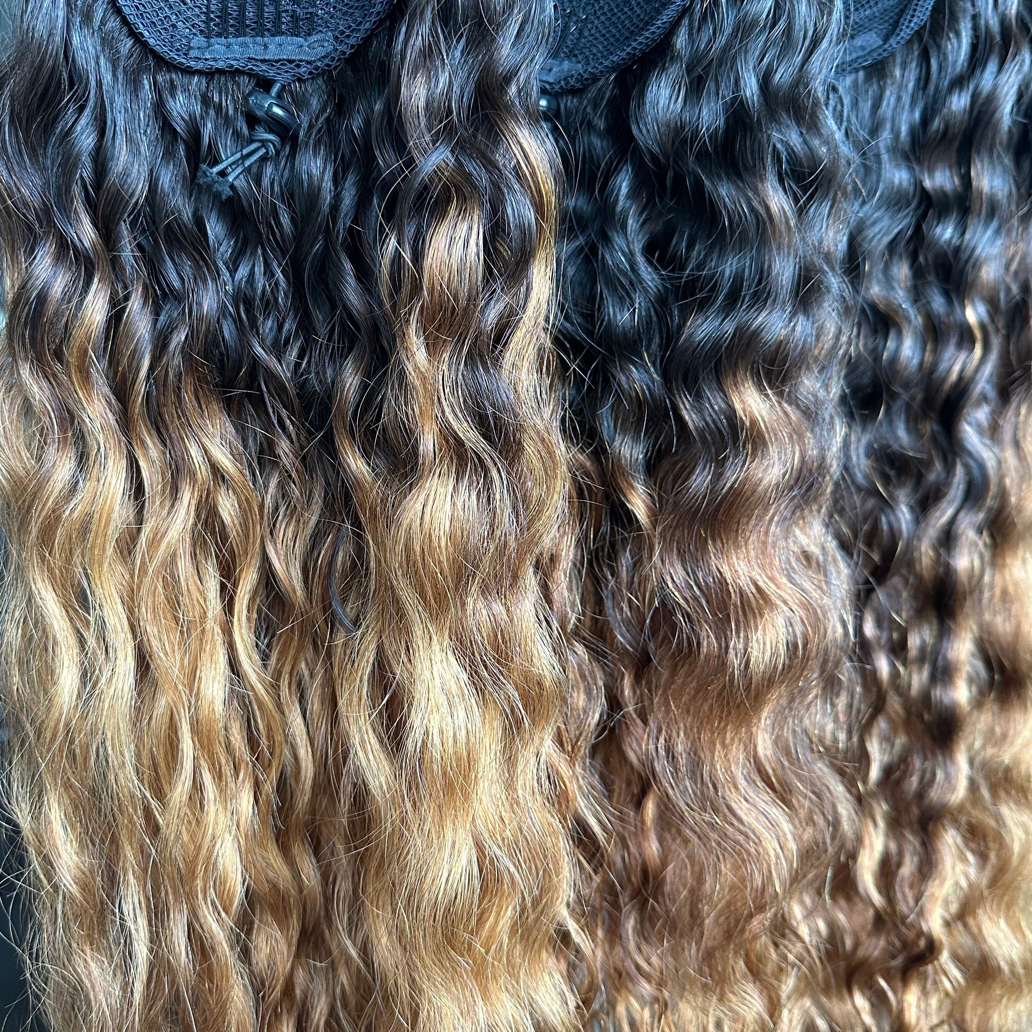 Ombre’: Indian Curly Ponytail Custom Colored