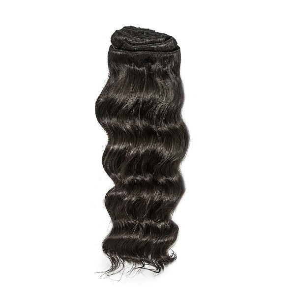 Hairareus clip-in wefts folded showing thickness